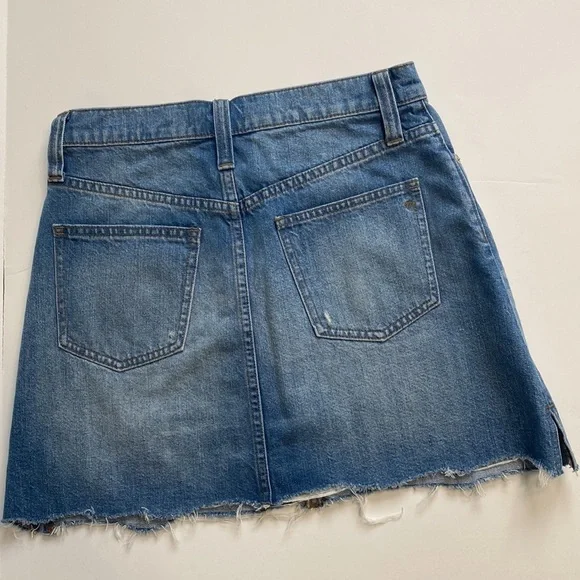 Madewell McCarren Raw-Hem Jean Skirt Size 27